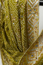 Load image into Gallery viewer, Mehrban Mehndi - مِہربان مہندی - Festive Green Dupatta