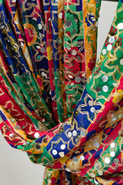 Sheesha Sitara - شیِشہ ستارہ - Mirror-work Satin Dupatta