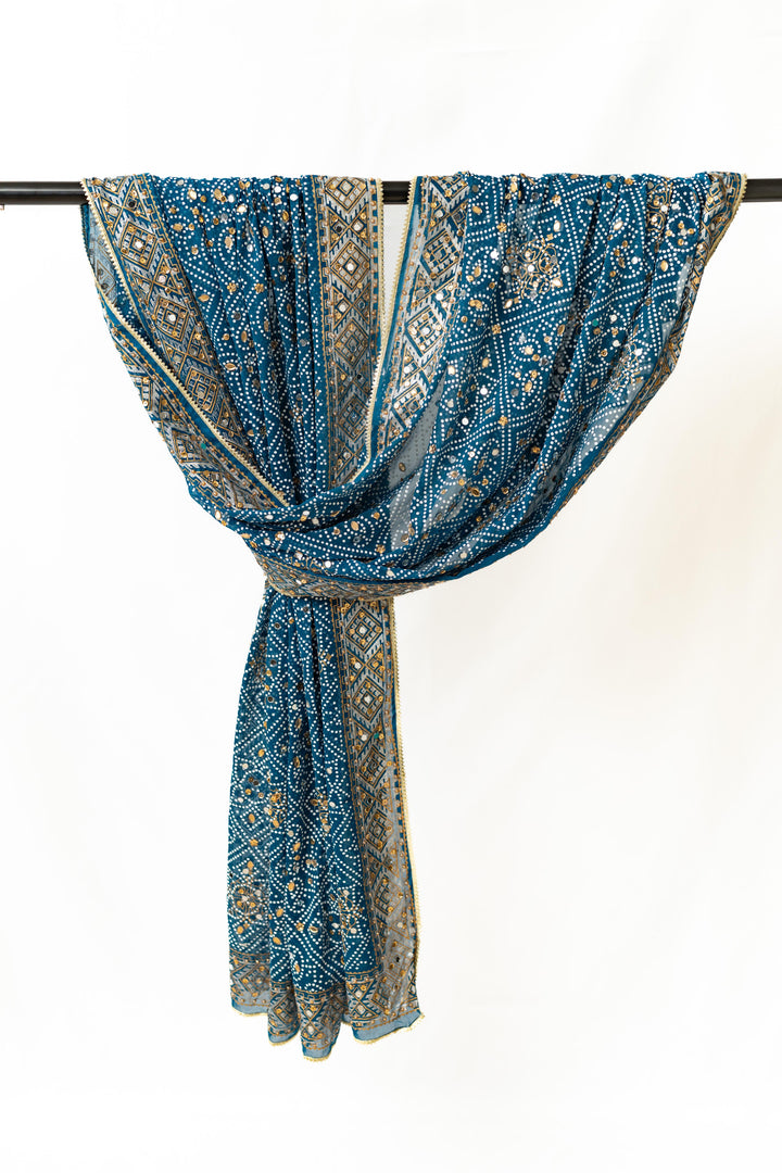 Neel Sitara - نیل ستارہ - Embellished Chunri Dupatta