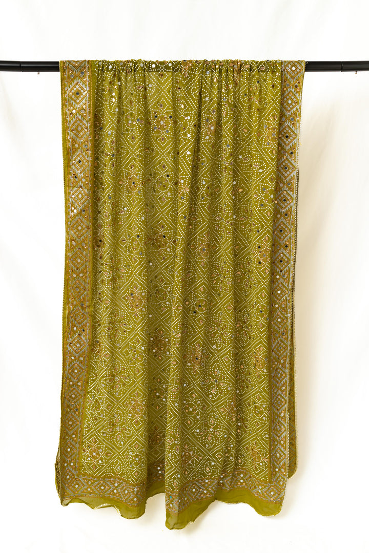 Mehrban Mehndi - مِہربان مہندی - Festive Green Dupatta
