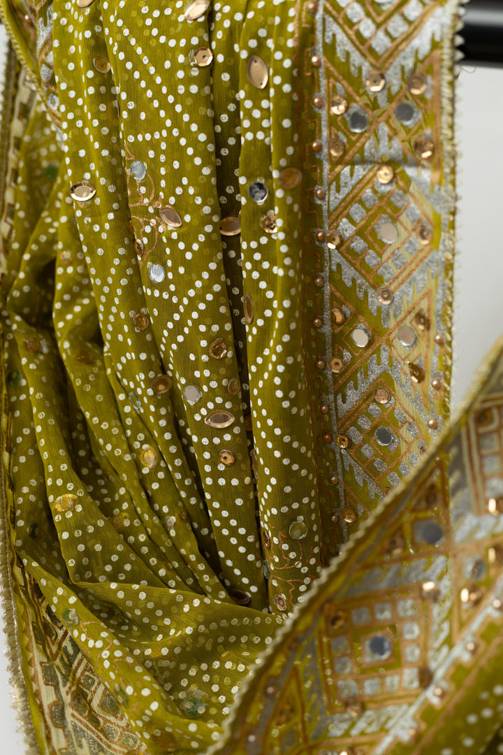 Mehrban Mehndi - مِہربان مہندی - Festive Green Dupatta