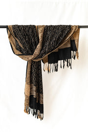 Siyahi-e-Wiqaar - سیاہیِ وقار - Black Embroidered Pakistani Shawl