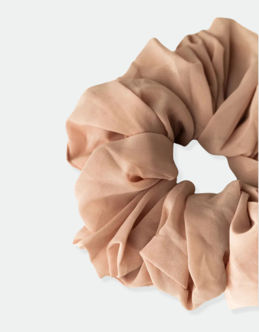 Warm Beige | Chiffon Volumizing Scrunchie