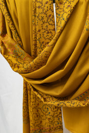 Zard Bahaar - زرد بہار - Mustard Embroidered Floral Shawl