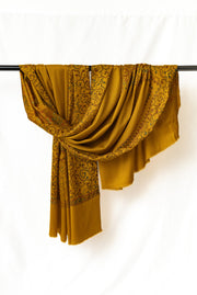 Zard Bahaar - زرد بہار - Mustard Embroidered Floral Shawl