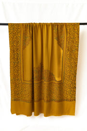 Zard Bahaar - زرد بہار - Mustard Embroidered Floral Shawl