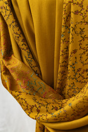 Zard Bahaar - زرد بہار - Mustard Embroidered Floral Shawl